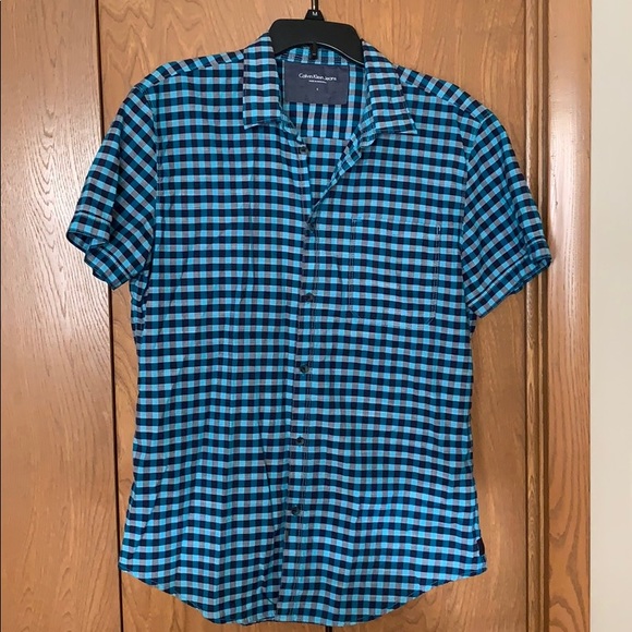 calvin klein men's short sleeve shirts